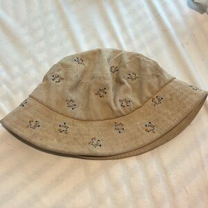 Flower design Tan Bucket Hat